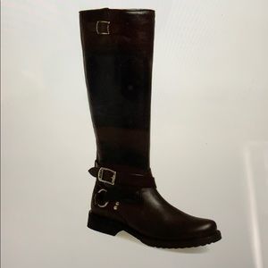 FRYE Veronica Criss Cross Tall Boot- Black size 9